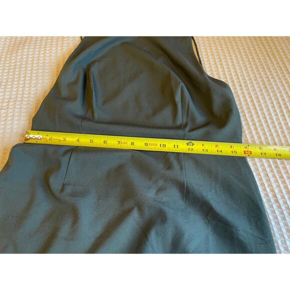 BHLDN Marta Crepe Bridesmaid Dress in Forest Green Strappy Spaghetti Strap Sz 10 - Picture 7 of 16